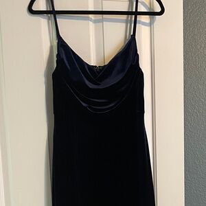 Revelry size 6 navy velvet bridesmaid dress